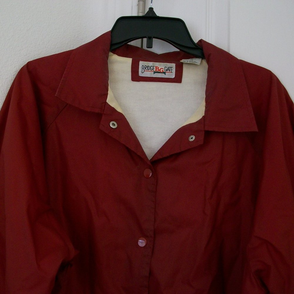 Bridge Gate Red Windbreaker  Coach's Jacket